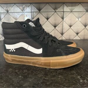 Black High-Top Sneakers with Gum Sole